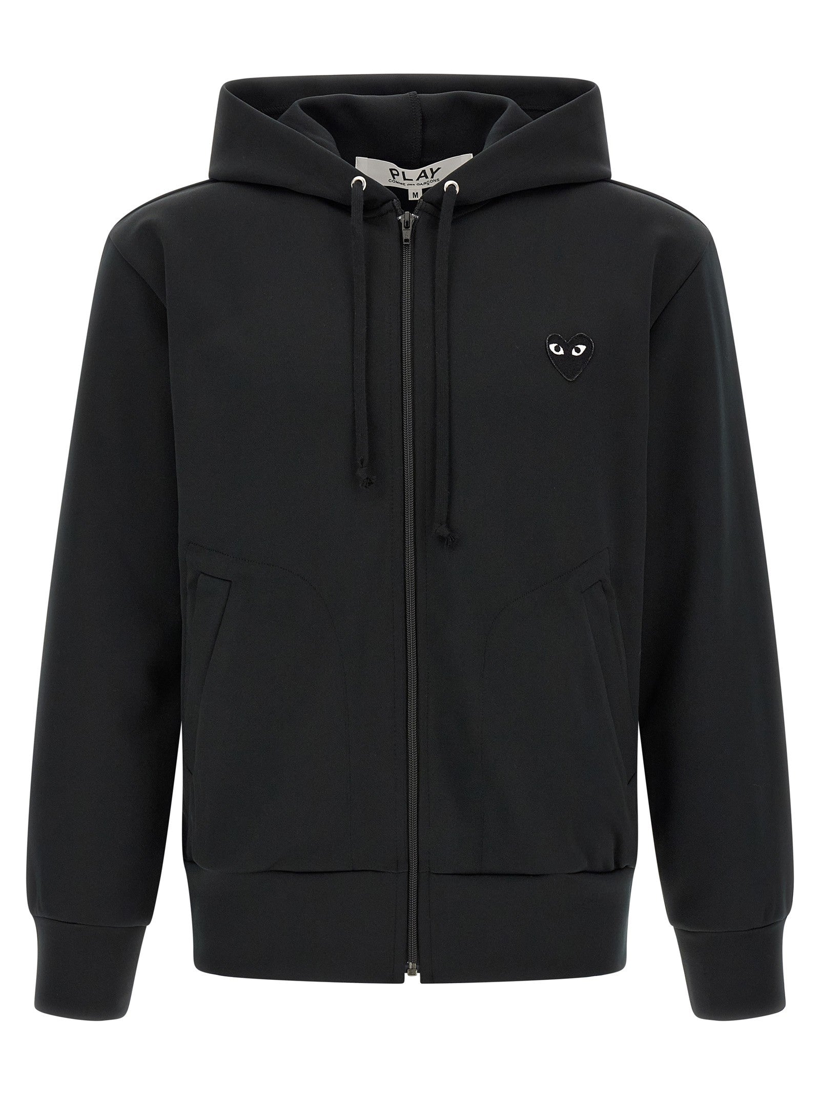 Comme Des Garcons Play Heart Patch Hoodie Black
