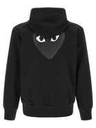 Comme Des Garcons Play Heart Patch Hoodie Black, view 2