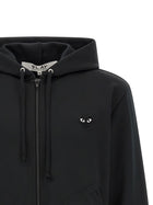 Comme Des Garcons Play Heart Patch Hoodie Black, view 3