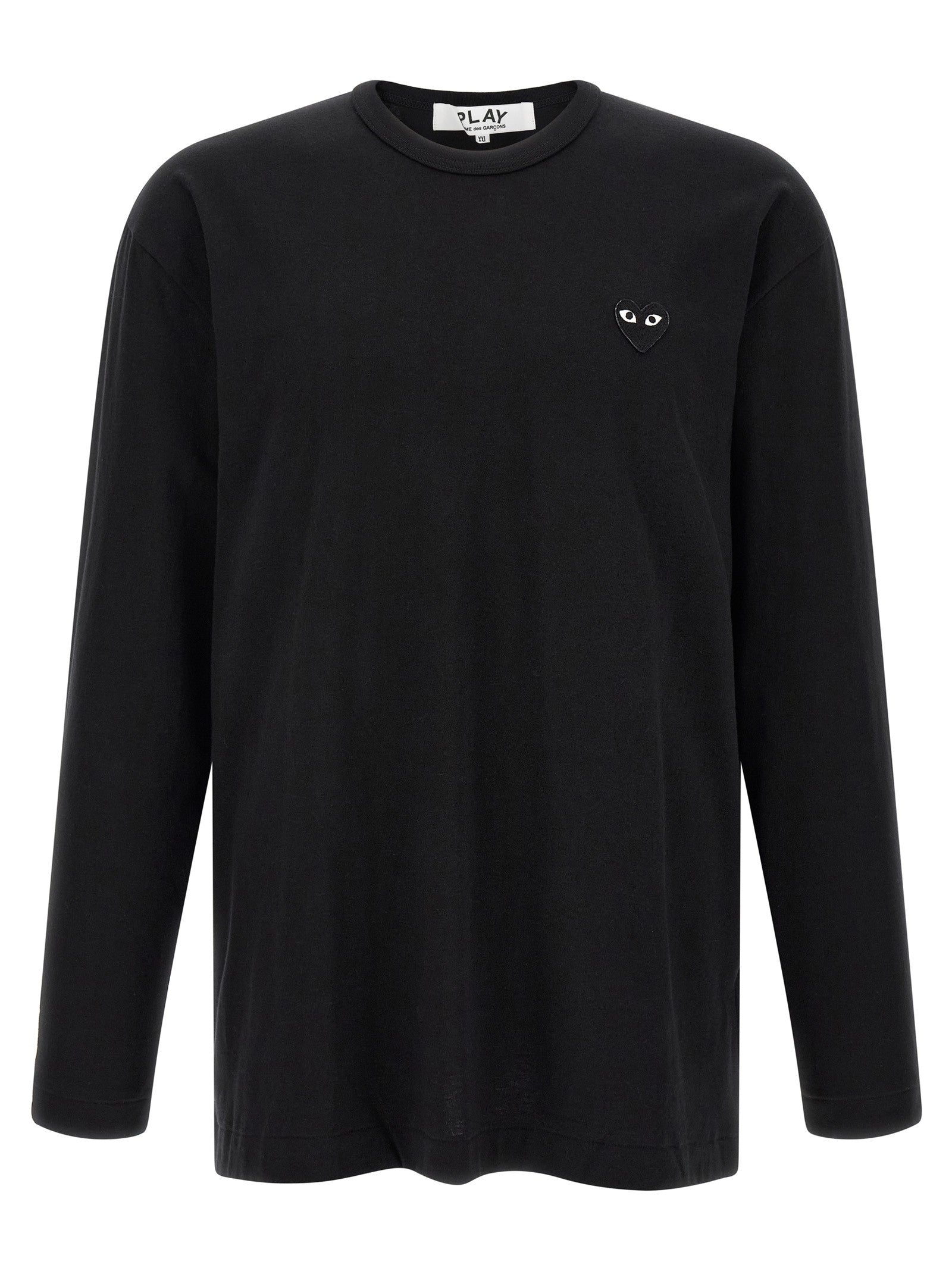 Comme Des Garcons Play Heart Patch Long Sleeve Shirt Black