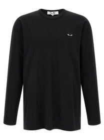 Comme Des Garcons Play Heart Patch Long Sleeve Shirt Black