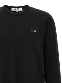 Comme Des Garcons Play Heart Patch Long Sleeve Shirt Black