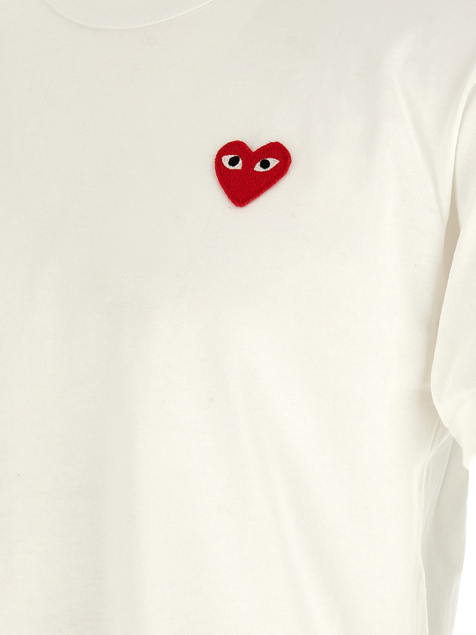 Comme Des Garcons Play Heart Patch Shirt White
