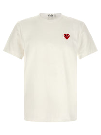 Comme Des Garcons Play Heart Patch Shirt White