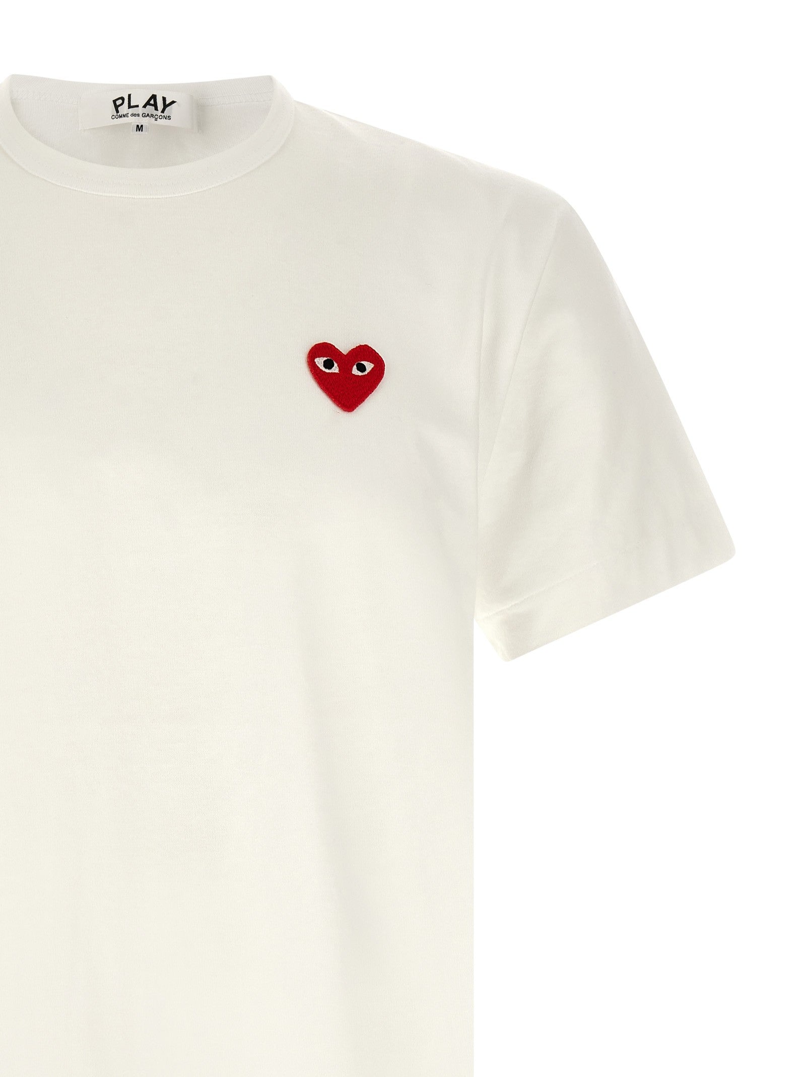 Comme Des Garcons Play Heart Patch Shirt White