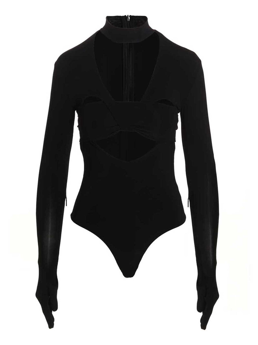 AMBUSH Heart Shaped Gloves Bodysuit Black