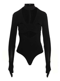 AMBUSH Heart Shaped Gloves Bodysuit Black
