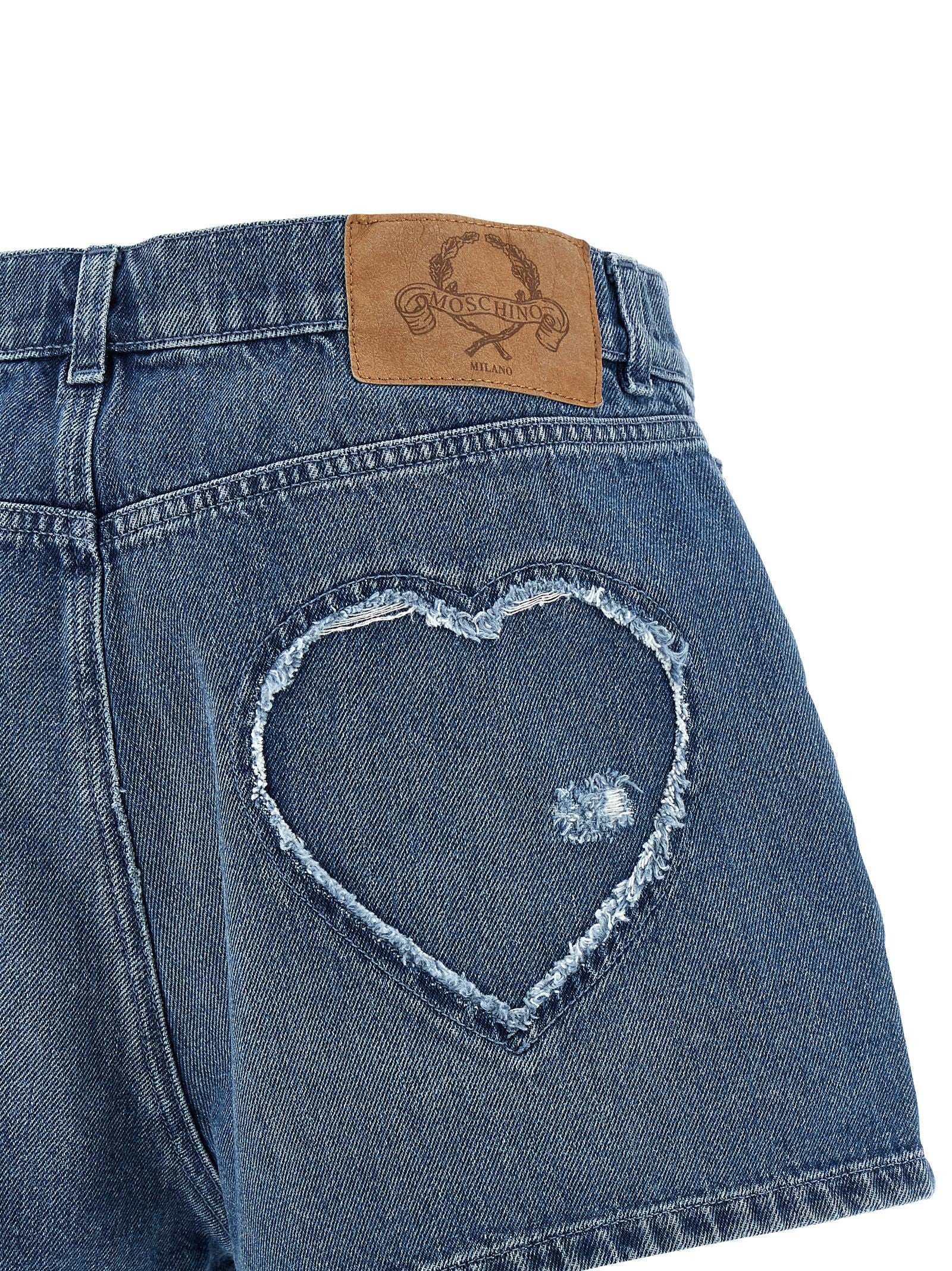 Moschino Heart Shorts Blue