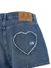 Moschino Heart Shorts Blue