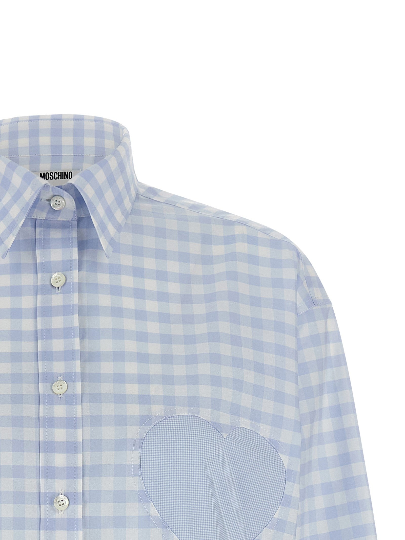 Moschino Heart Vichy Shirt Blue