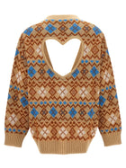 Dsquared2 Heart Vintage Shetland Cardigan Gold, view 2