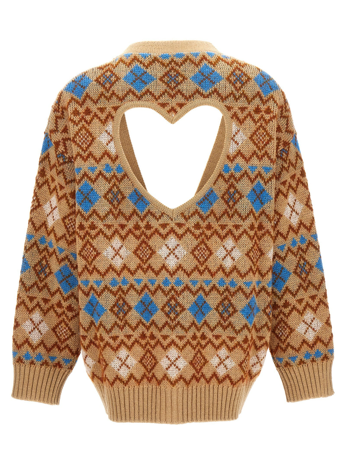 Dsquared2 Heart Vintage Shetland Cardigan Gold, view 2