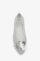 Heavenly Jelly Women's Glitter Pvc Ballerinas Silver, view 4