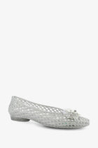 Heavenly Jelly Women's Glitter Pvc Ballerinas Silver, view 2