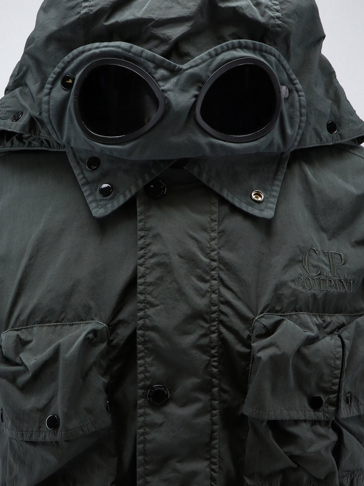 C.P. Company Men's Heavy Chrome Goggle Jacket RAVEN