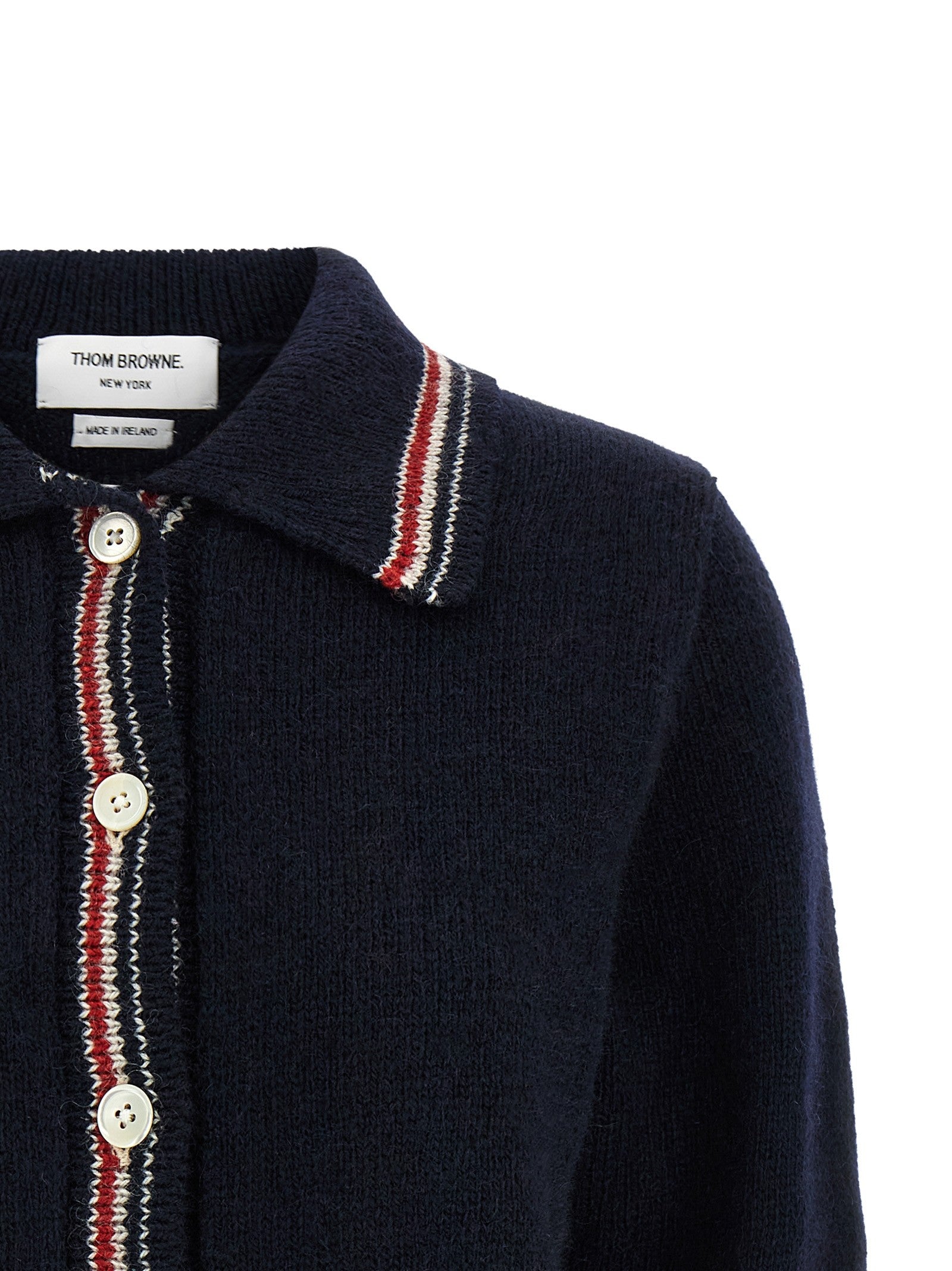Thom Browne Hector Intarsia Cardigan Blue