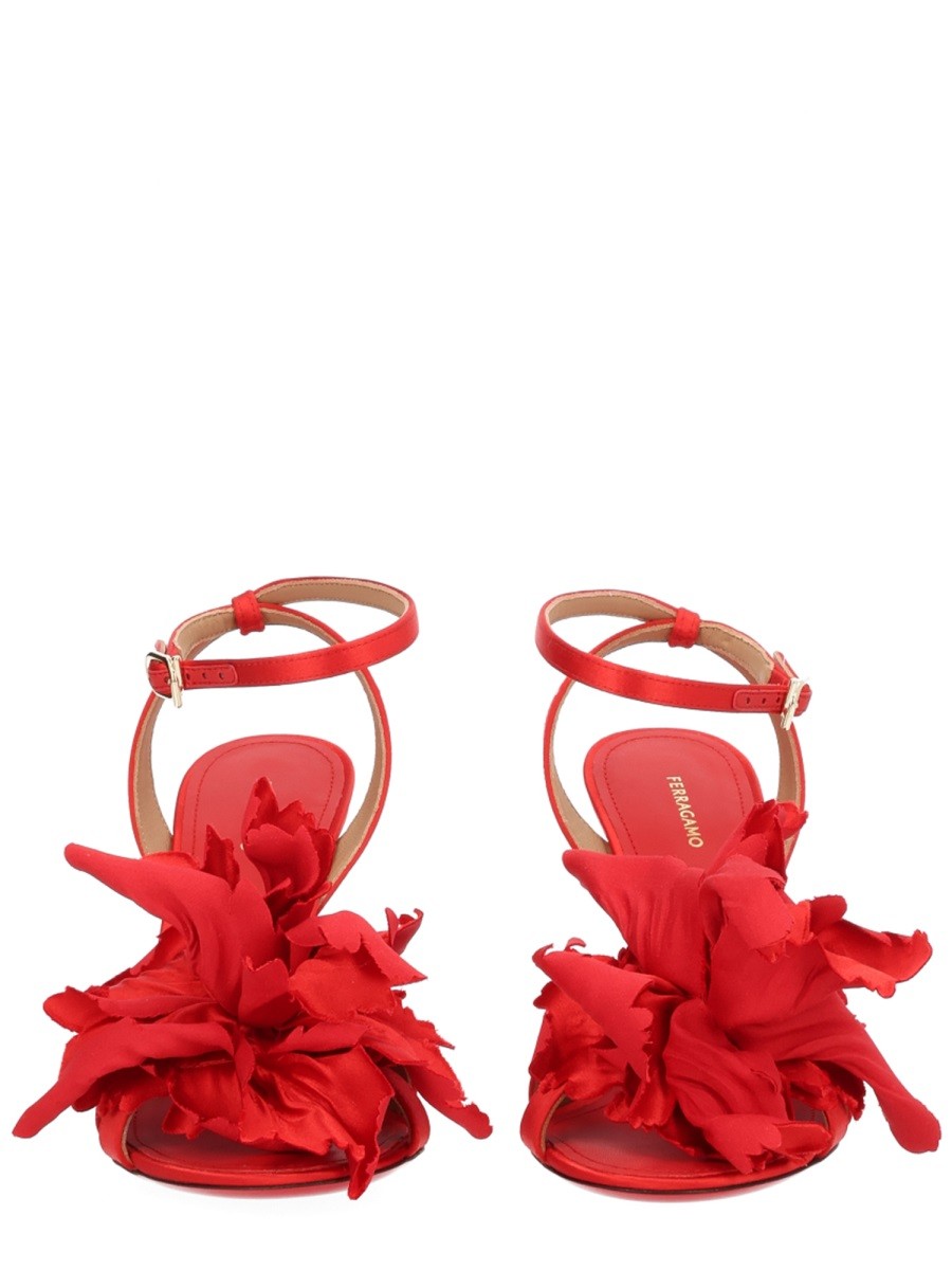 Ferragamo Women's Heeled Sandal Red, view 3