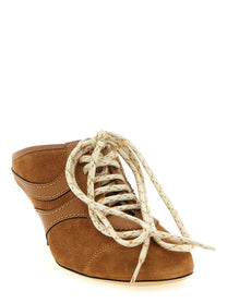Dries Van Noten Heeled Suede Sneakers Brown