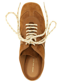 Dries Van Noten Heeled Suede Sneakers Brown