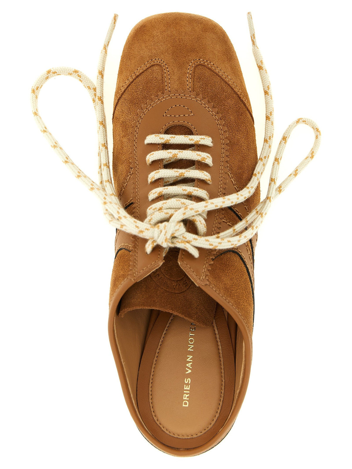 Dries Van Noten Heeled Suede Sneakers Brown, view 4