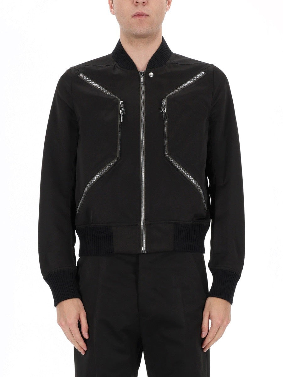 Rick Owens Men's Heizer Flight Jacket Black