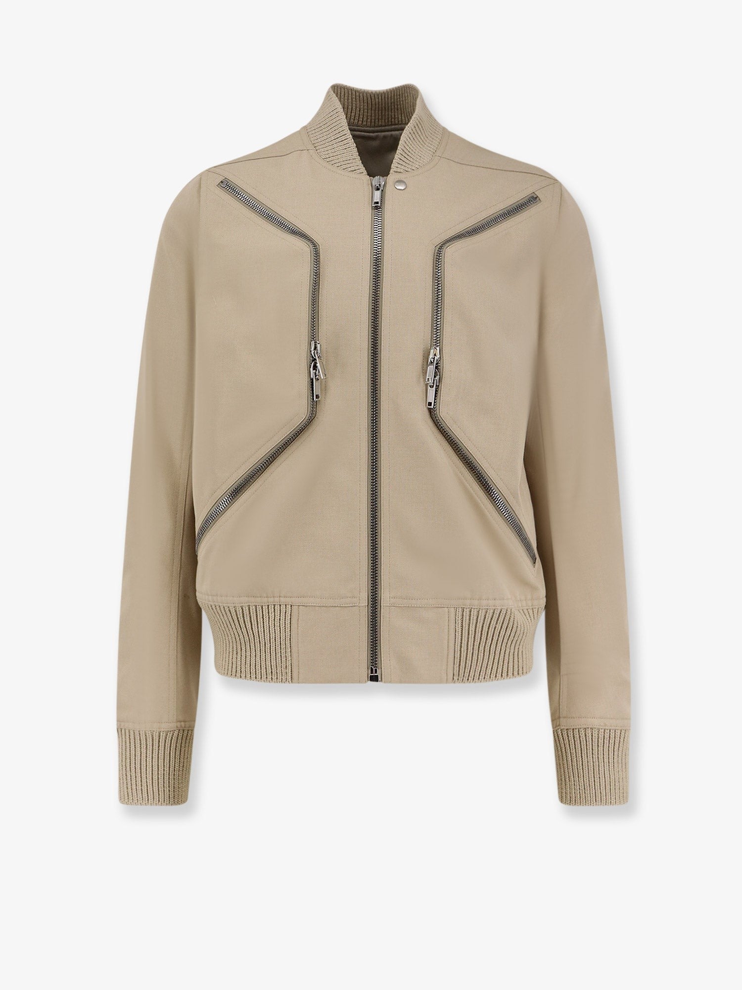 Rick Owens Men's Heizer Flight Organic Cotton Jacket Beige