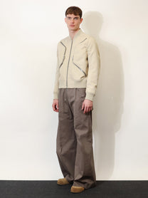 Rick Owens Men's Heizer Flight Organic Cotton Jacket Beige