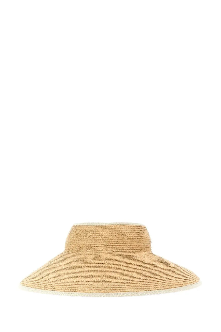 Helen Kaminski women’s cappello mai beige straw sun hat with wide curved brim and softly rounded crown