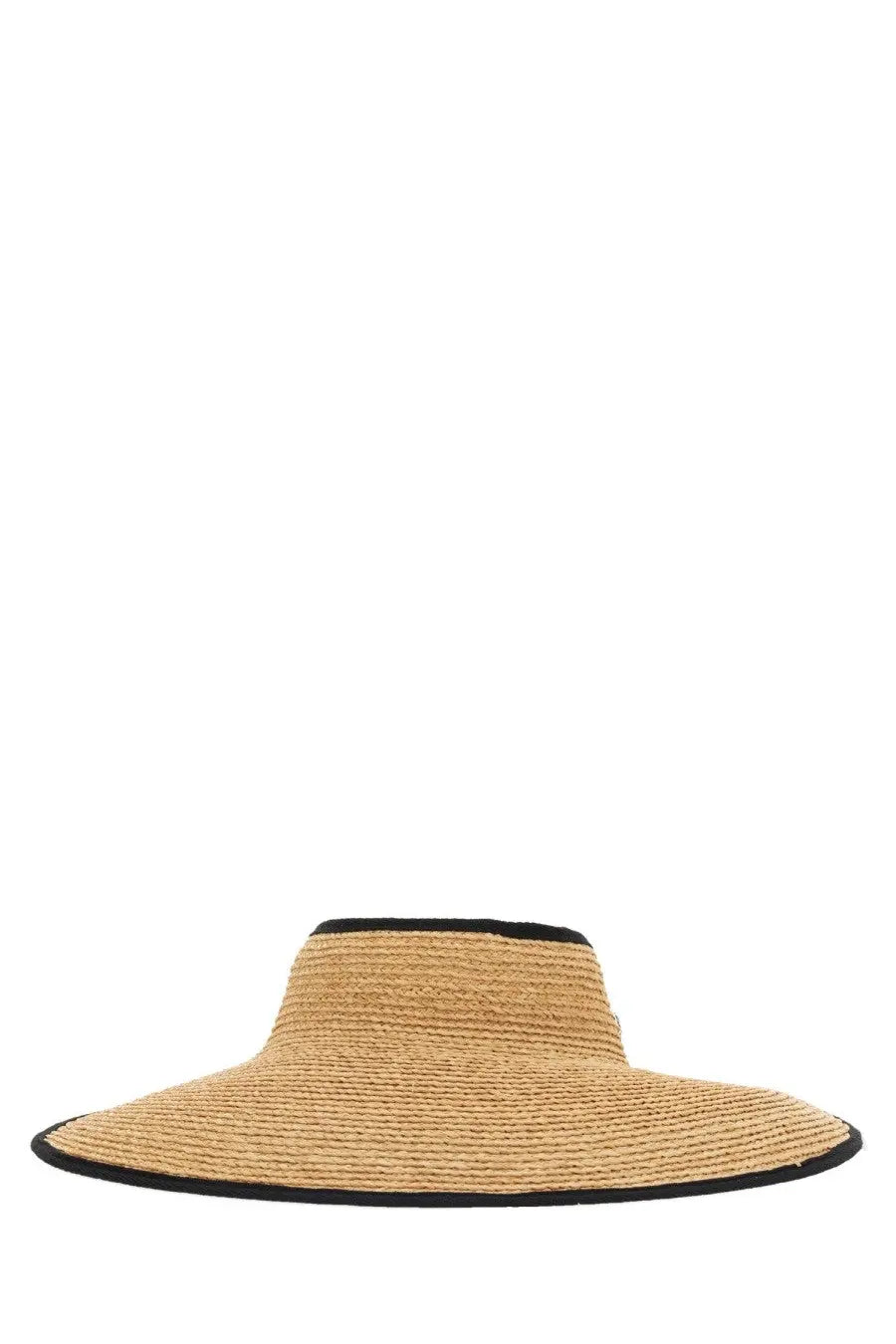Helen kaminski women’s beige straw sun hat with black trim perfect for stylish sun protection