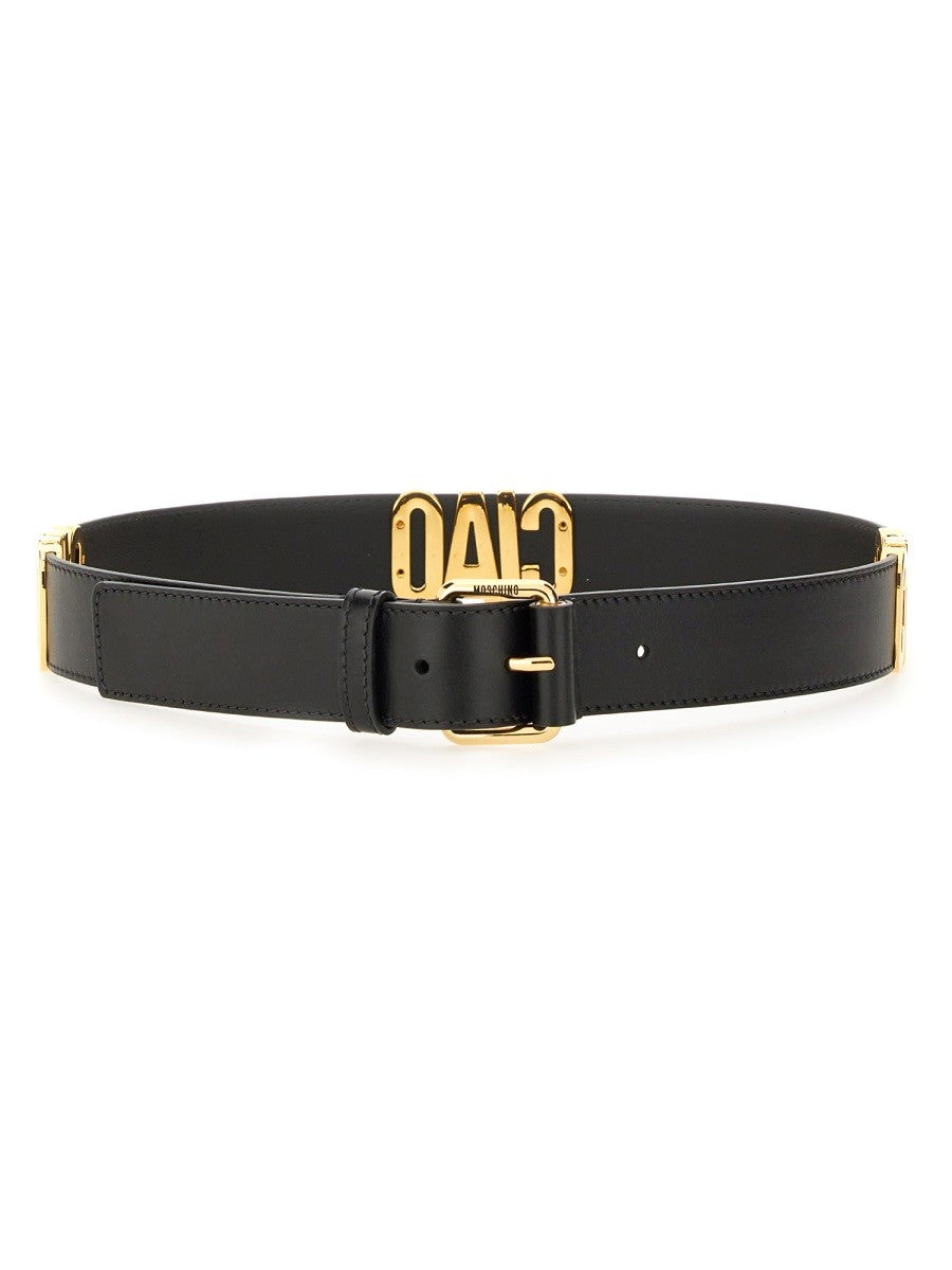 Moschino Women's Hello Belt Black