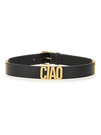 Moschino Women's Hello Belt Black
