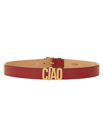 Moschino Women's Hello Belt Red