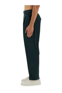 Helmut Lang men’s zoot cargo pants green with dark green relaxed fit straight-leg design and visible side pockets