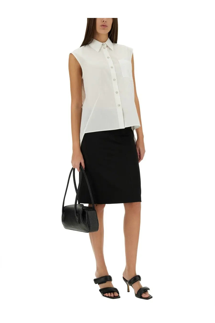 Helmut Lang Women's Apex Tail Shirt White, view 2