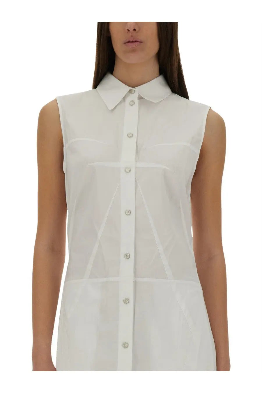 Helmut Lang Women's Bustier Shirt Dress White, view 2