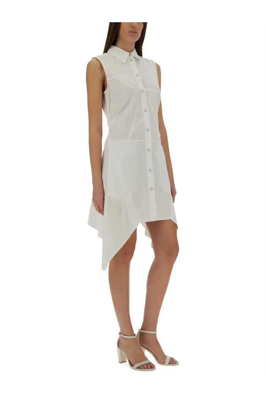Helmut Lang Women's Bustier Shirt Dress White, view 4