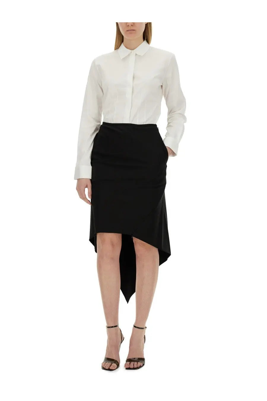 Helmut Lang Women's Poplin Fitted Shirt White, view 2