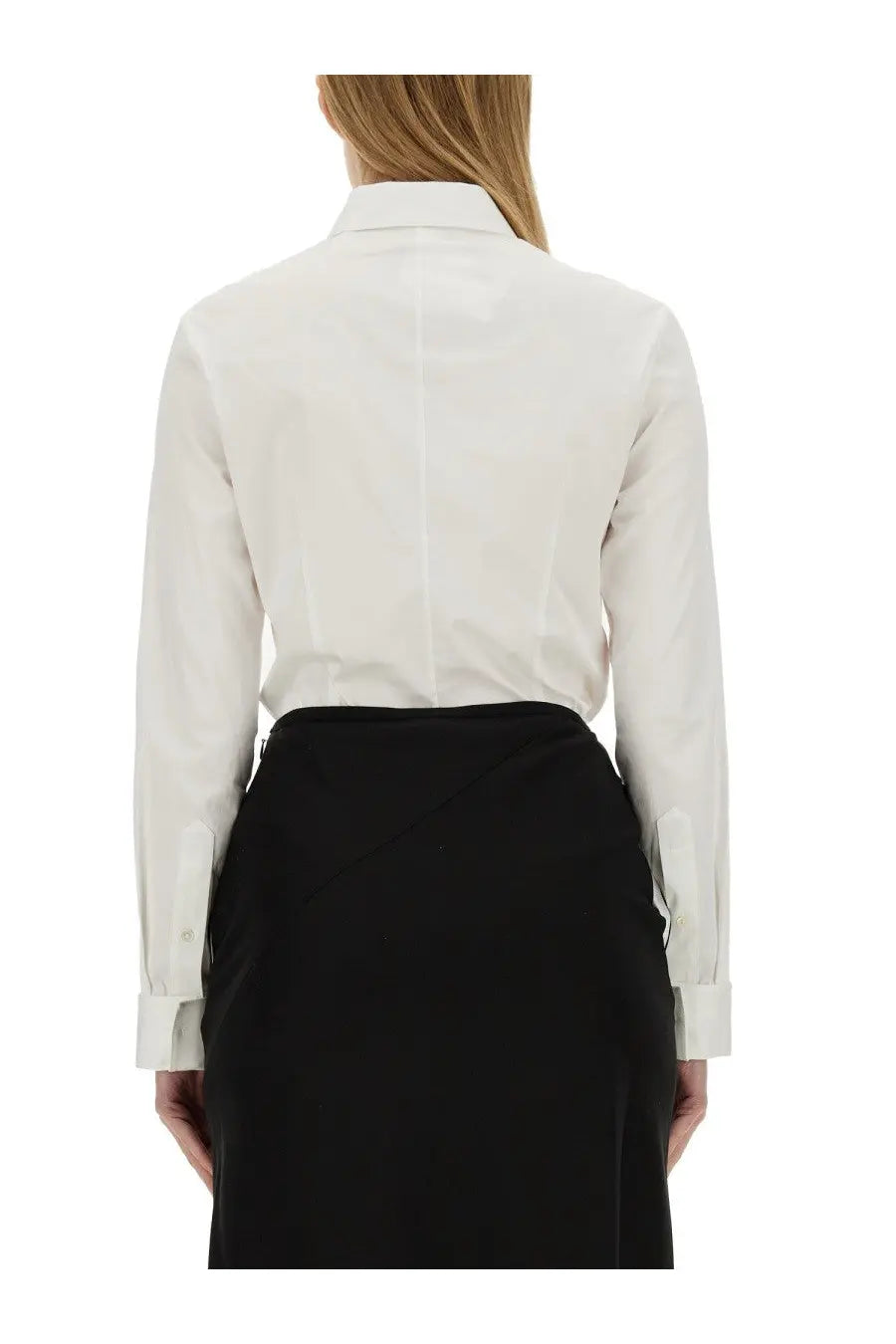 Helmut Lang Women's Poplin Fitted Shirt White, view 3