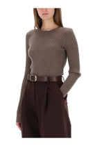 Helmut Lang Women's Ribbed Top Brown, view 4