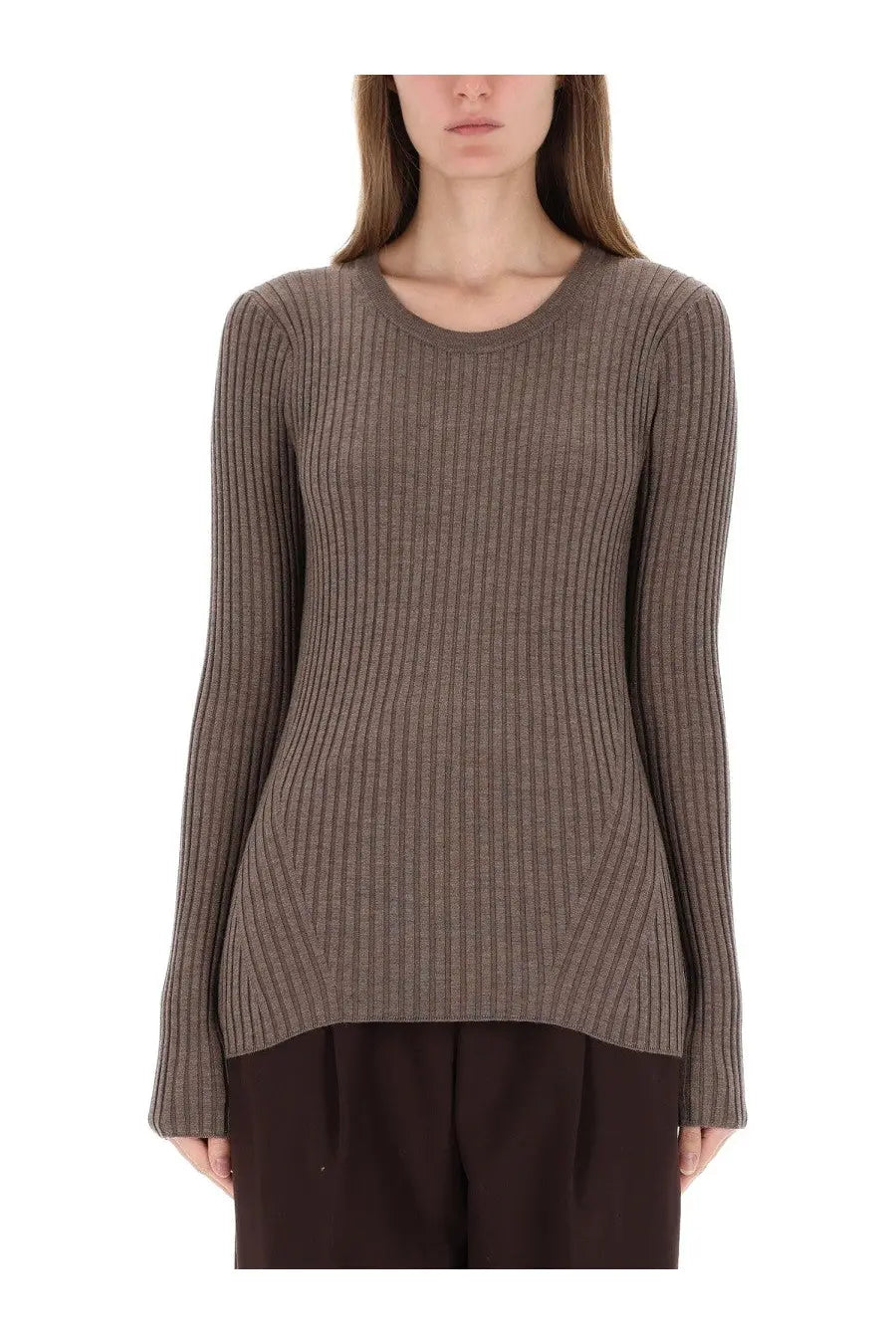 Helmut Lang Women's Ribbed Top Brown