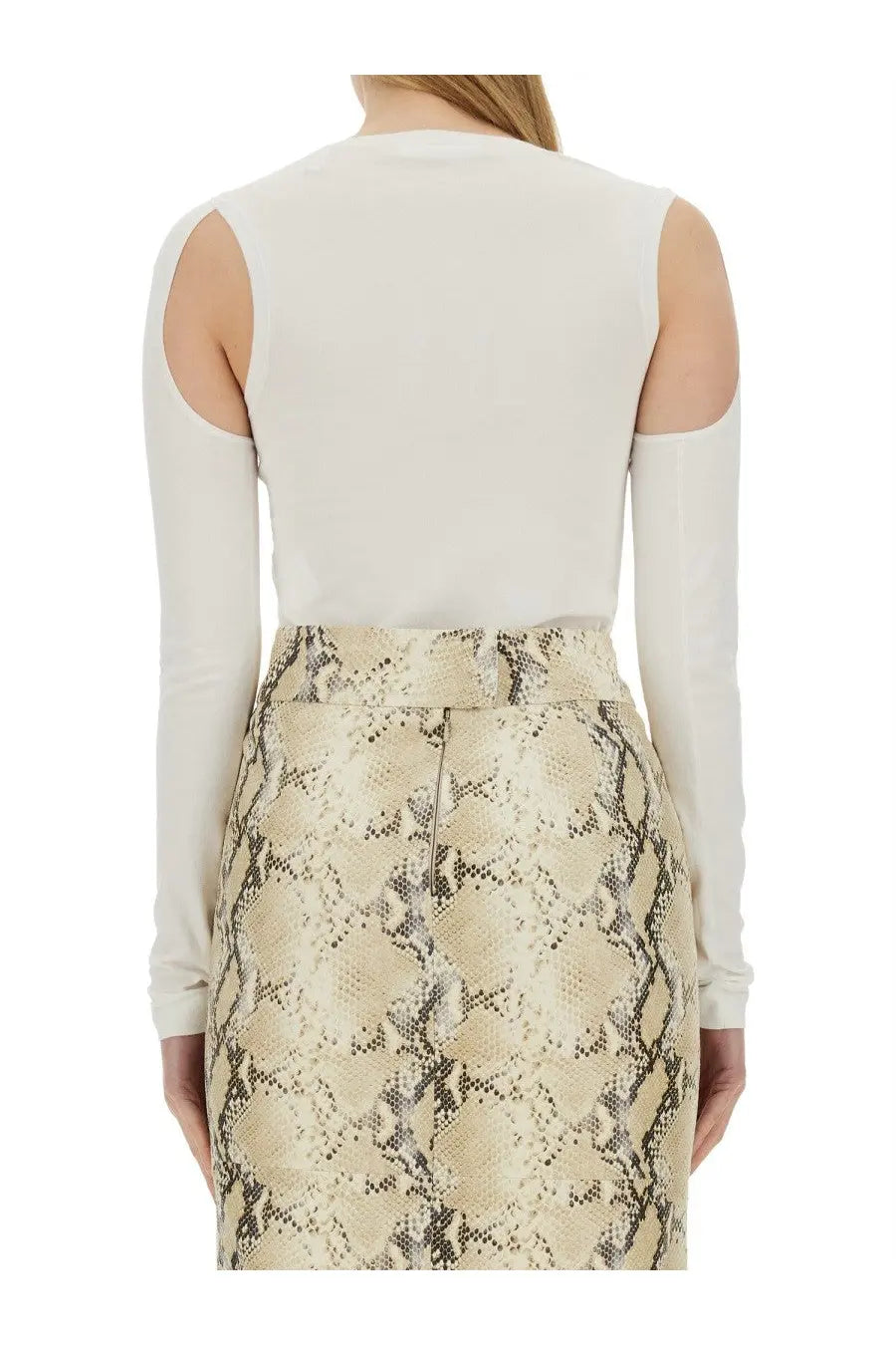 Helmut Lang Women's Top Cut Out White, view 3