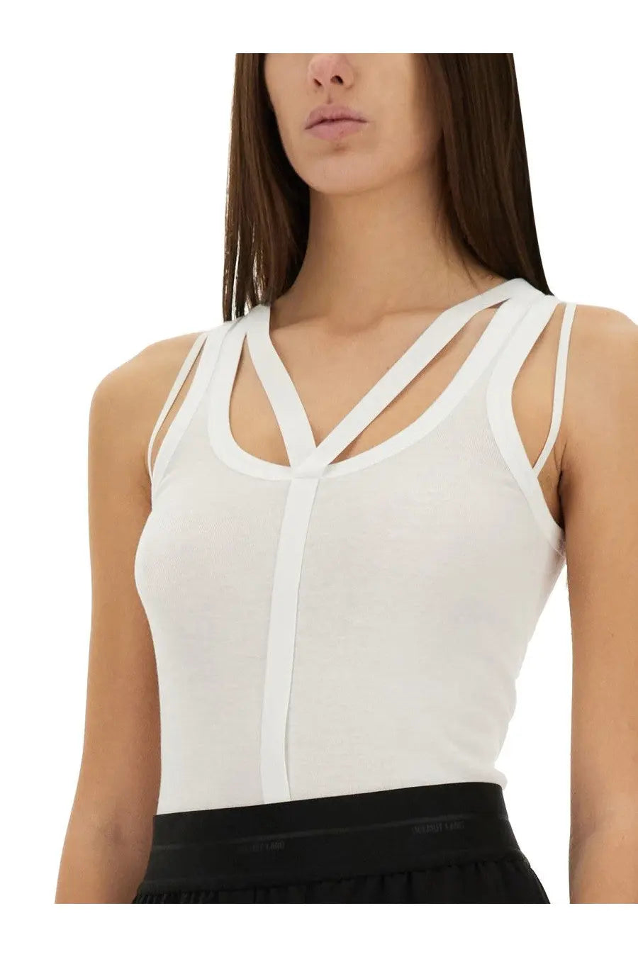 Helmut Lang Women's Top Racer White, view 4