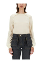 Helmut Lang Women's Wool Jersey White