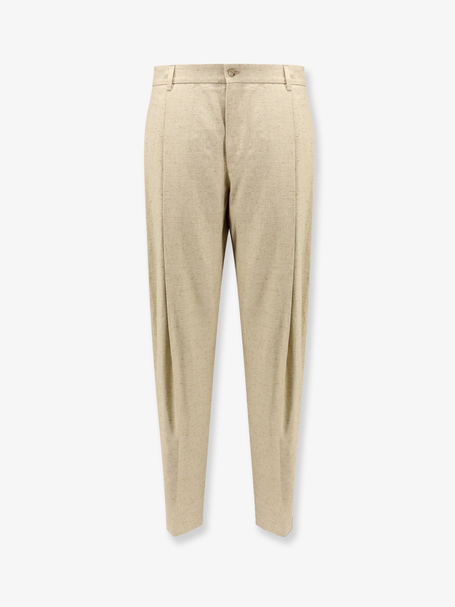 Dolce &amp; Gabbana Men's Linen and Silk Trousers Beige