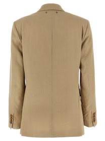 Golden Goose Heraldic Buttons Blazer Beige