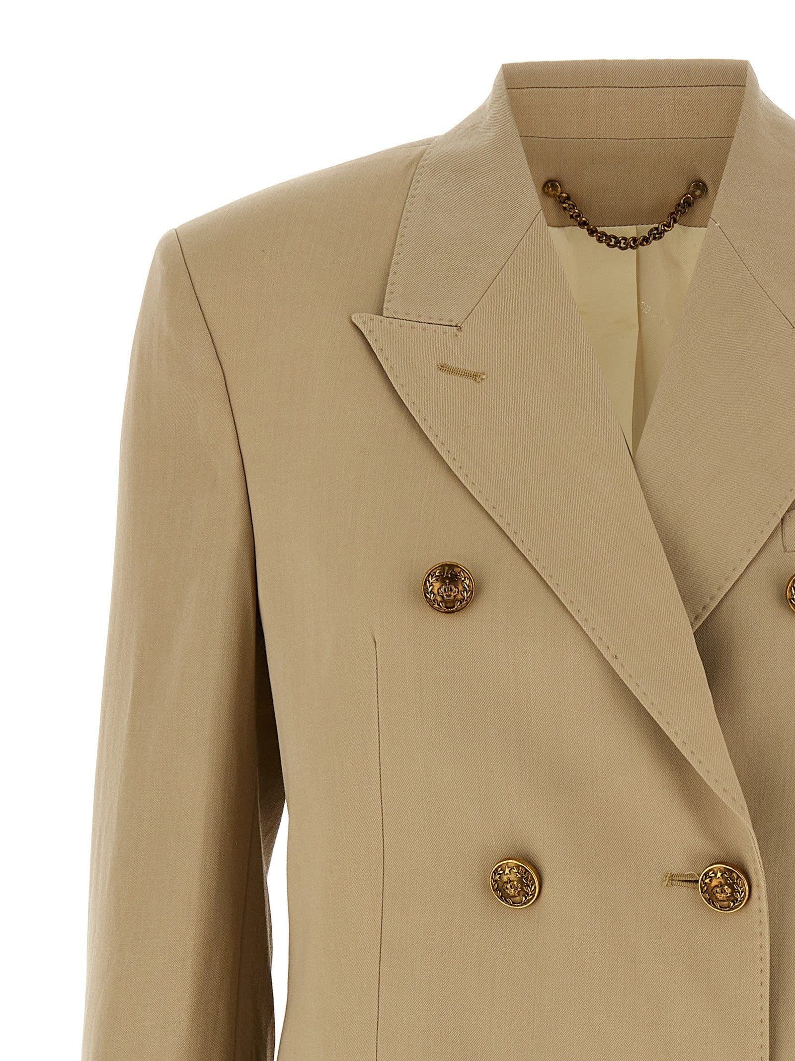 Golden Goose Heraldic Buttons Blazer Beige