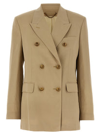 Golden Goose Heraldic Buttons Blazer Beige