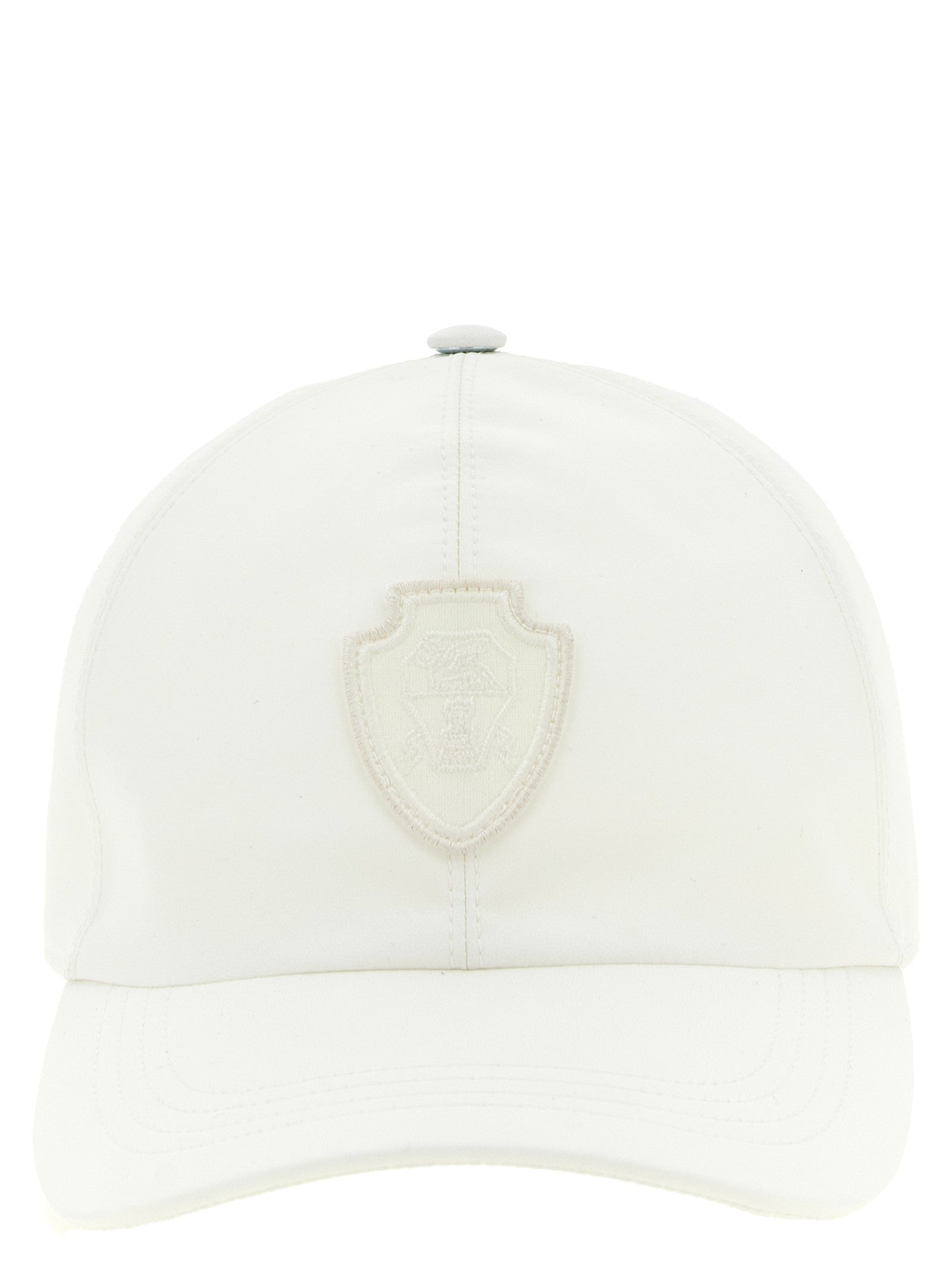 Brunello Cucinelli Heraldic Coat of Arms Cap White
