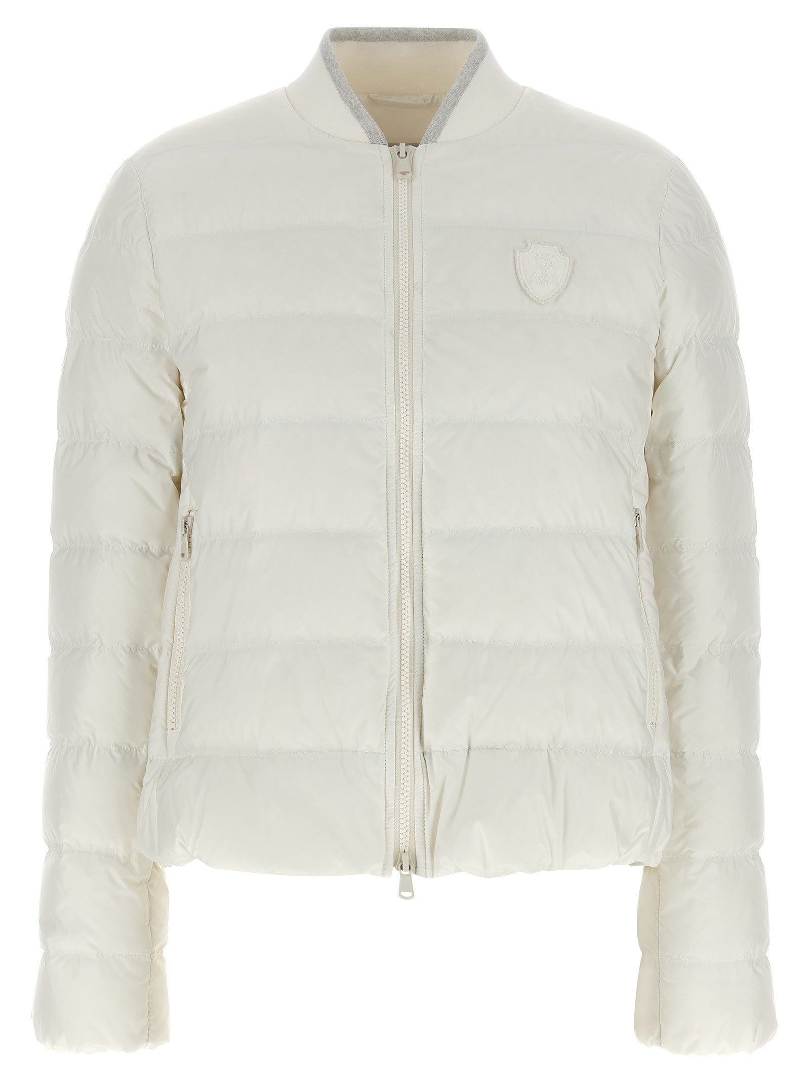 Brunello Cucinelli Heraldic Coat of Arms Down Jacket White