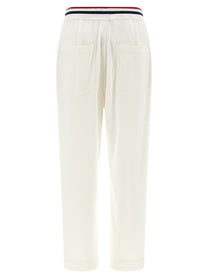Brunello Cucinelli Heraldic Coat of Arms Joggers White